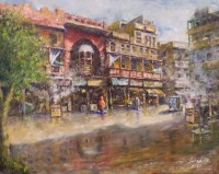 Fahad Ali, 24 x 30 Inch, Oil on Canvas, Citysscape Painting, AC-FAL-007